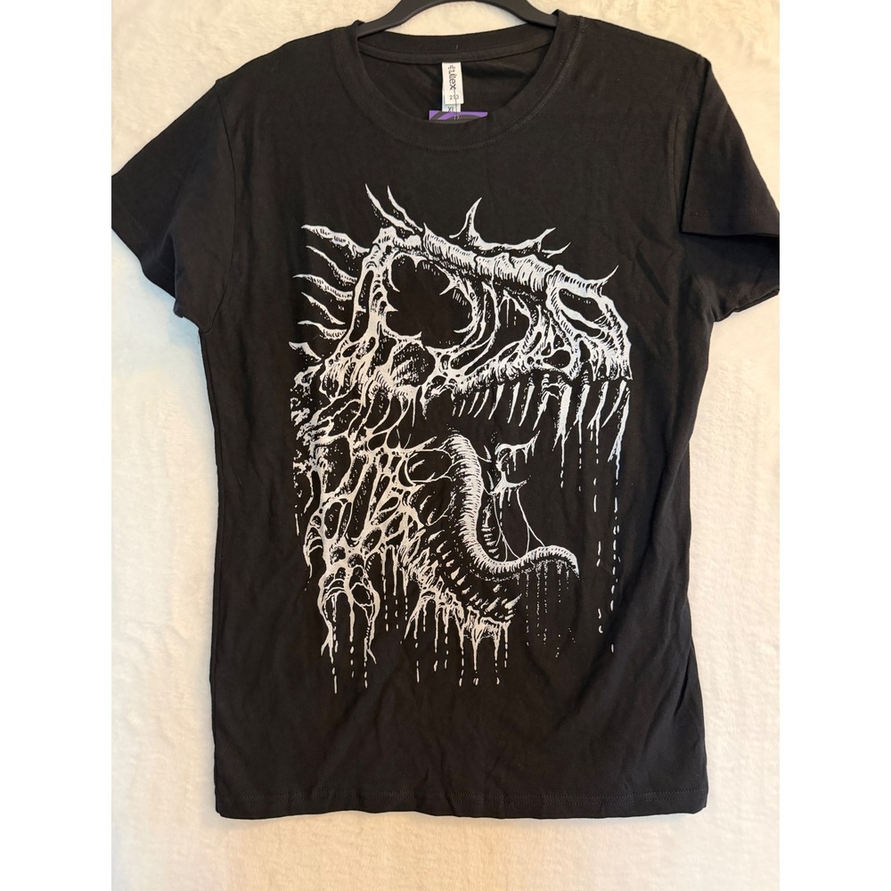 VampireFreaks Dinosaur Skull Graphic T-Shirt NWT Black Gothic Alt Mens XL